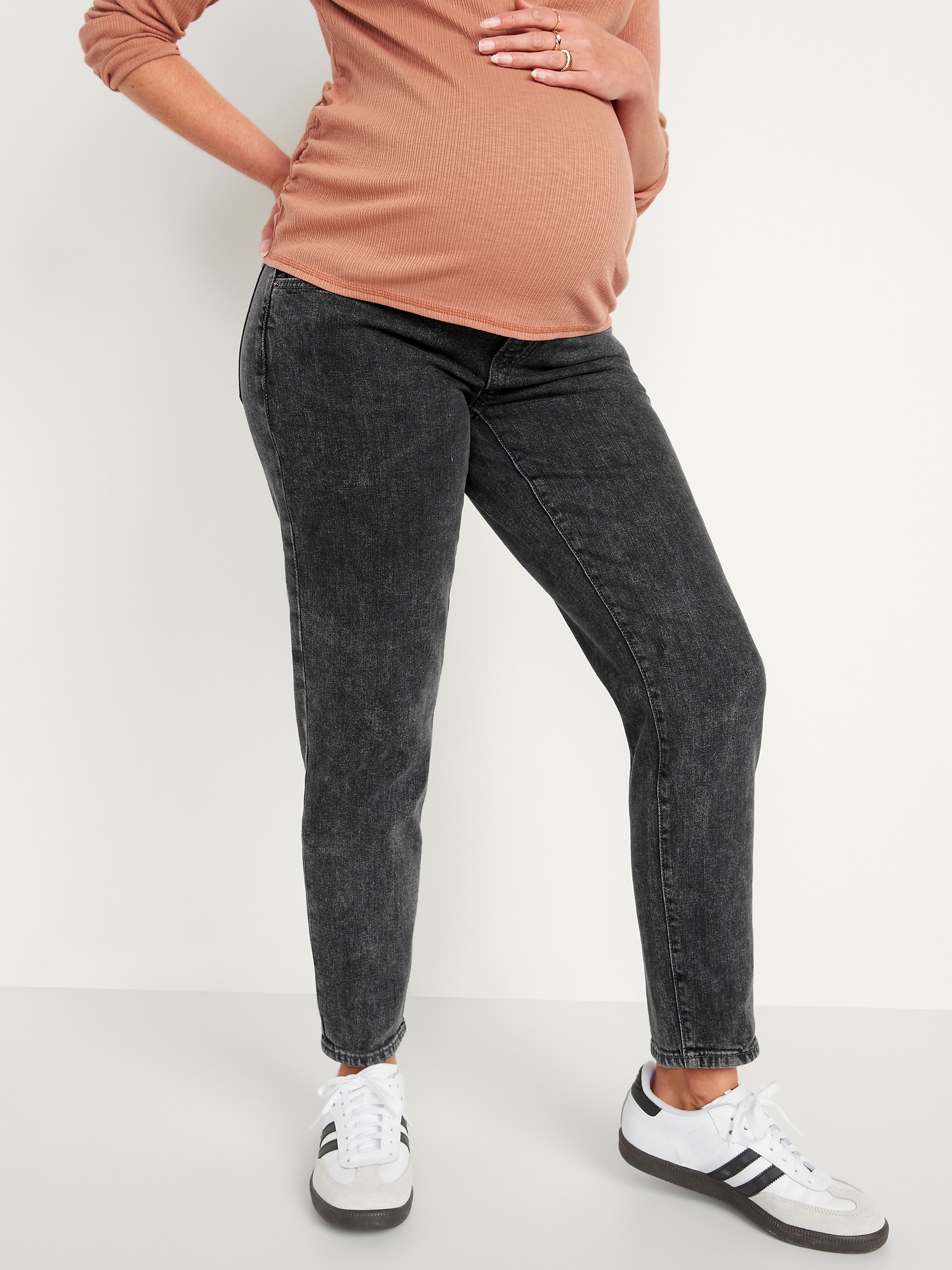 Maternity Full Panel O.G. Straight Gray Jean Old Navy