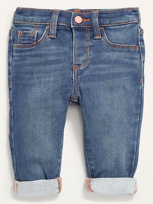 View large product image 1 of 3. Unisex Built-In Warm Straight Jeans for Baby