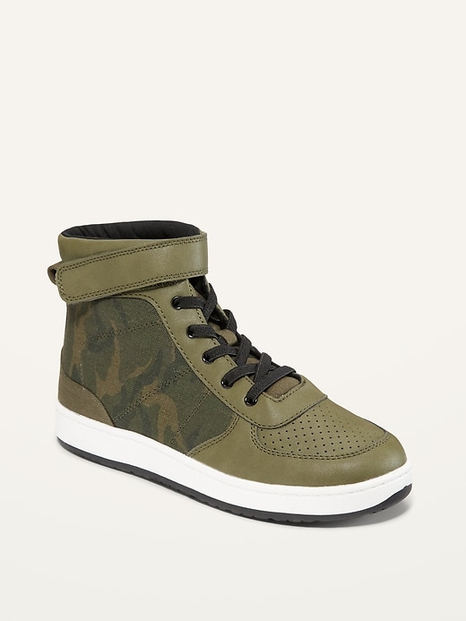 View large product image 1 of 2. Secure-Close High-Top Sneakers for Boys