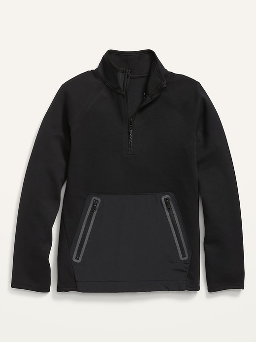 View large product image 2 of 3. Dynamic Fleece Raglan Quarter-Zip Sweatshirt for Boys