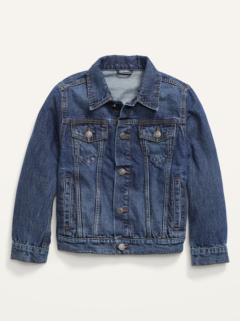 Gender-Neutral Cotton Non-Stretch Jean Jacket for Kids