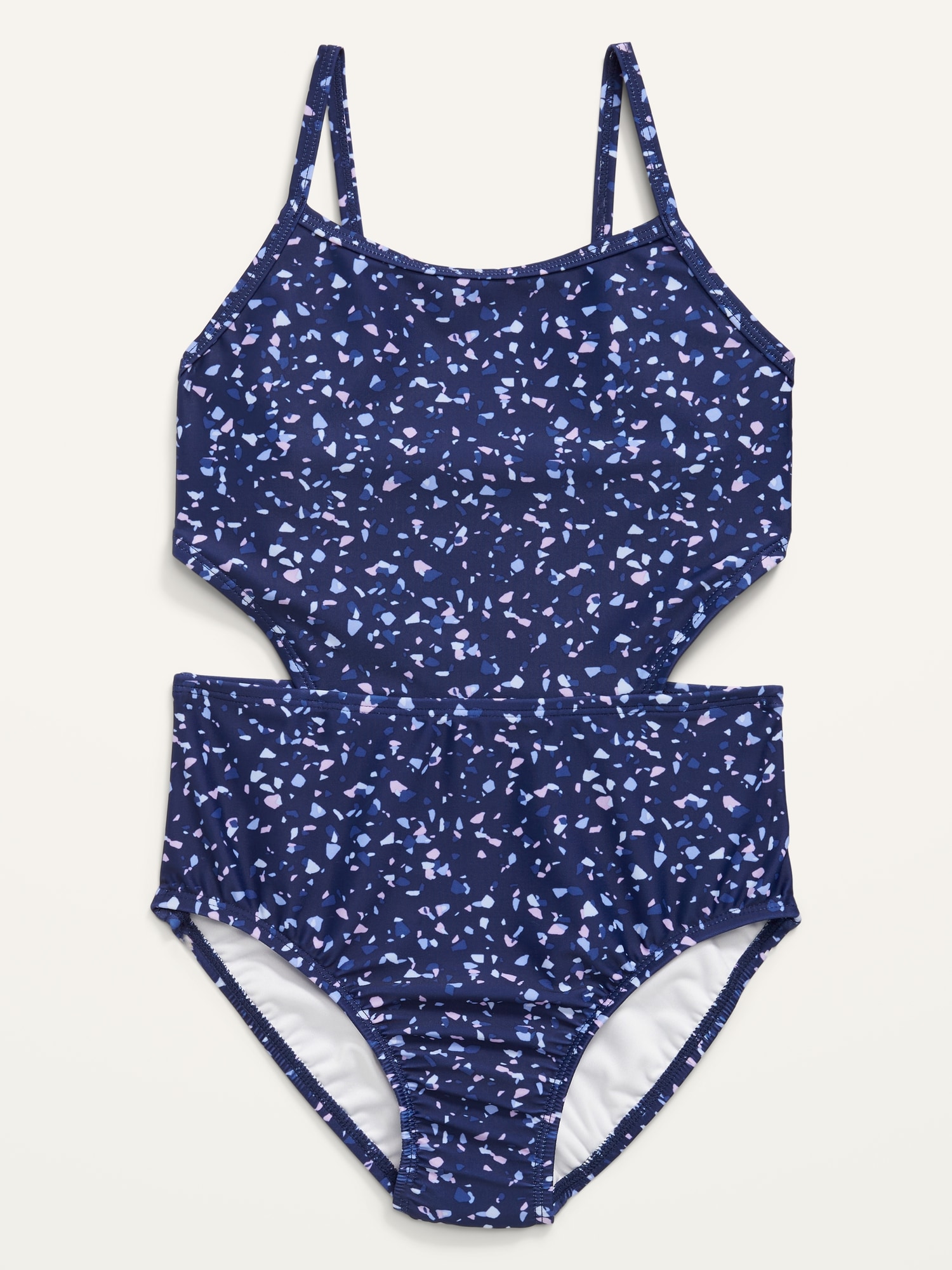 Patterned Cut-Out-Waist One-Piece Swimsuit for Girls | Old Navy