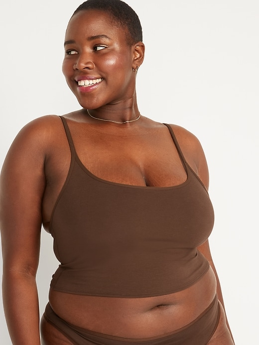 Image number 7 showing, Supima&#174 Cotton-Blend Cami Bralette Top