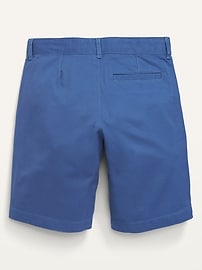 Built-In Flex Flat-Front Straight Twill Shorts For Boys