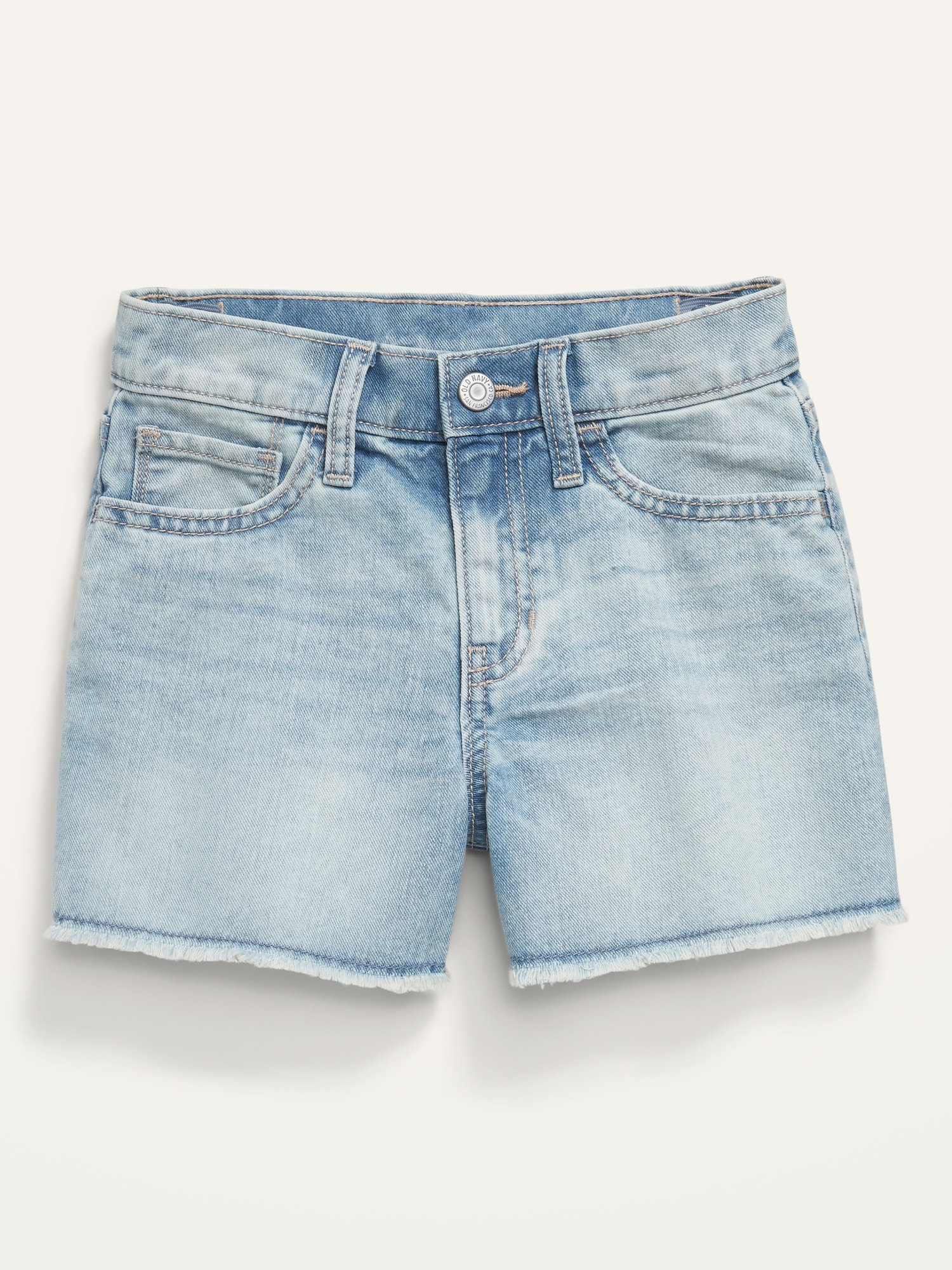 High-Waisted Frayed-Hem Jean Shorts for Girls | Old Navy