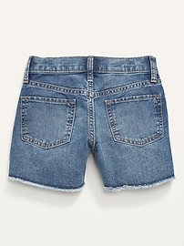 View large product image 4 of 4. High-Waisted Frayed-Hem Jean Shorts for Girls
