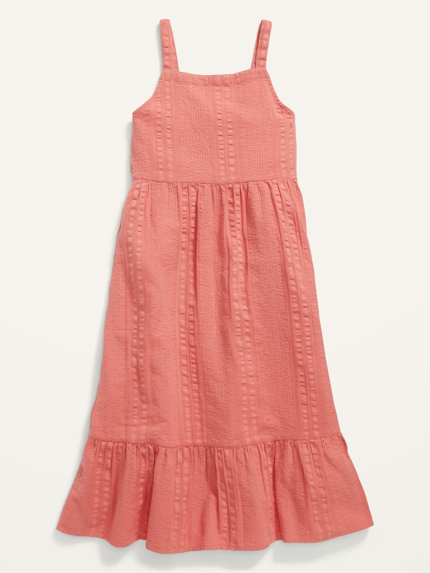 Textured Seersucker Midi Sundress for Girls | Old Navy