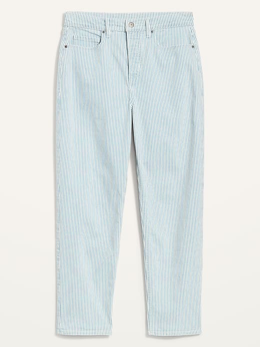Image number 4 showing, Extra High-Waisted Button-Fly Sky-Hi Straight Striped Jeans for Women