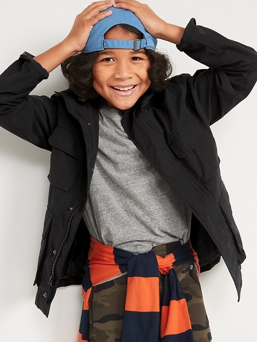 View large product image 1 of 3. Hooded Utility Jacket For Boys