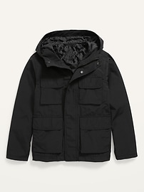 View large product image 3 of 3. Hooded Utility Jacket For Boys