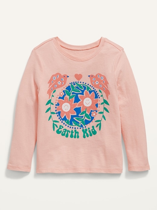 View large product image 1 of 1. Graphic Long-Sleeve T-Shirt for Toddler Girls