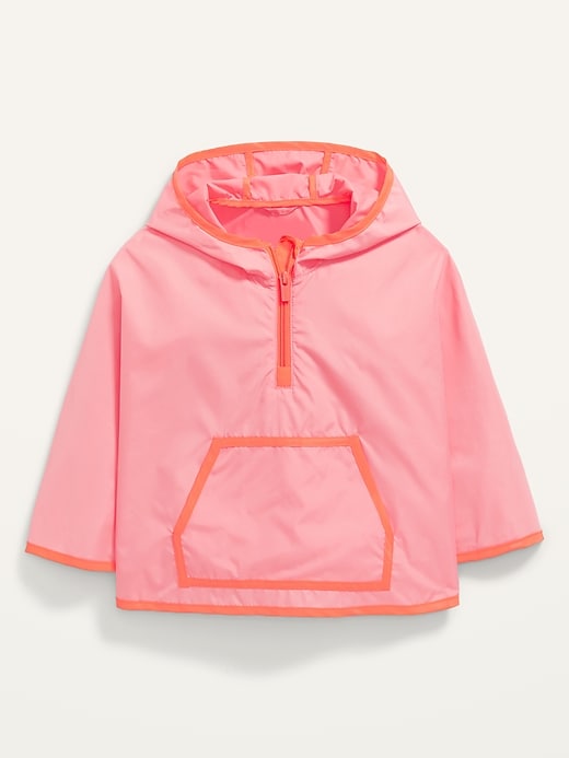 View large product image 1 of 1. Water-Resistant Poncho Rain Jacket for Toddler Girls
