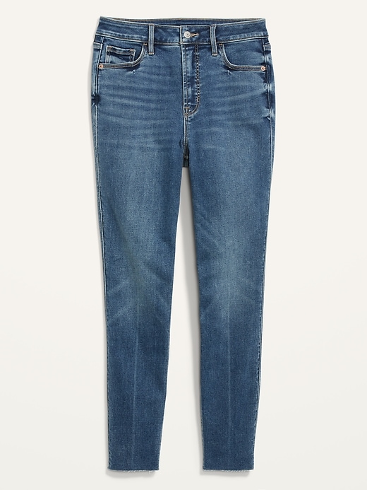 Image number 4 showing, Extra High-Waisted Rockstar 360° Stretch Super-Skinny Cut-Off Jeans for Women
