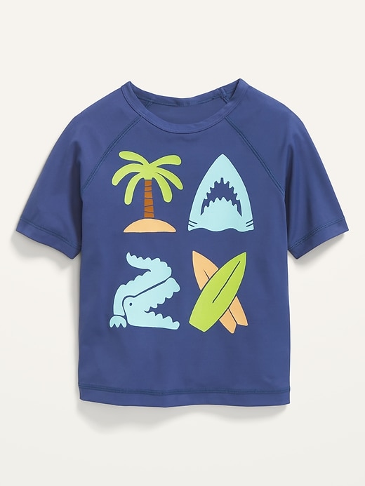 Unisex Graphic Short-Sleeve Rashguard Swim Top for Toddler & Baby | Old ...
