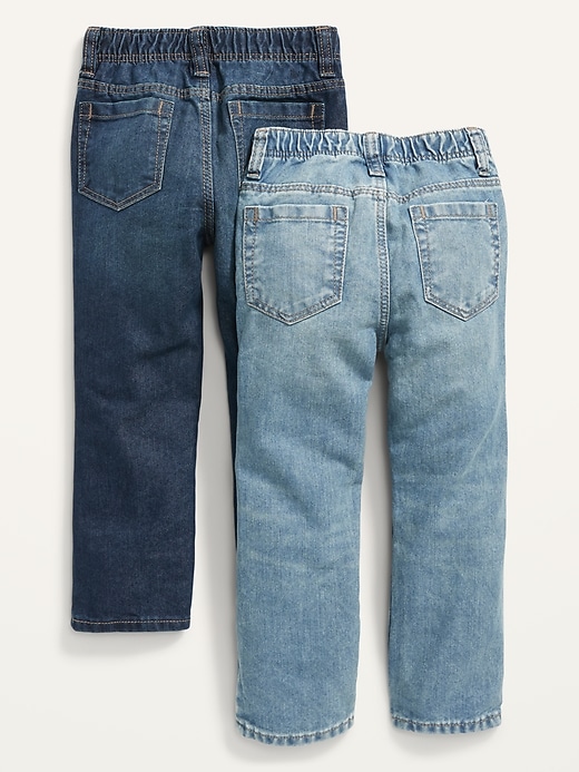 View large product image 2 of 2. Wow Straight Unisex Pull-On Jeans 2-Pack for Toddler