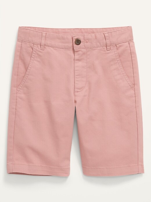 Old Navy Built-In Flex Flat-Front Straight Twill Shorts For Boys. 1