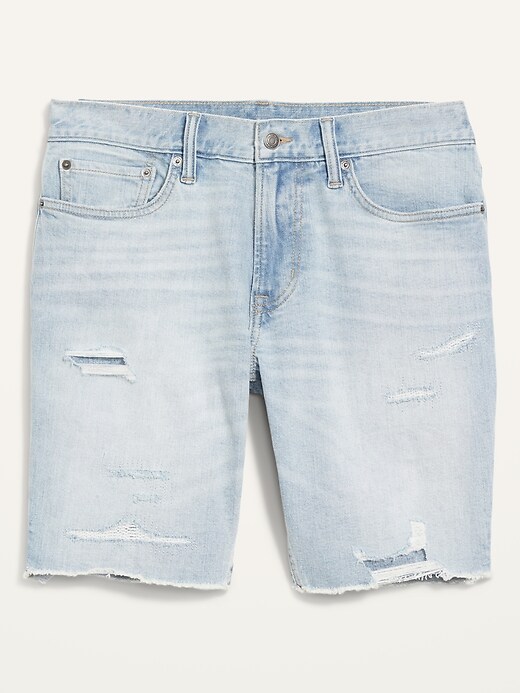 Image number 4 showing, Slim Ripped Cut-Off Jean Shorts -- 9.5-inch inseam