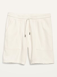 View large product image 3 of 3. French Terry Workwear-Pocket Sweat Shorts -- 7-inch inseam