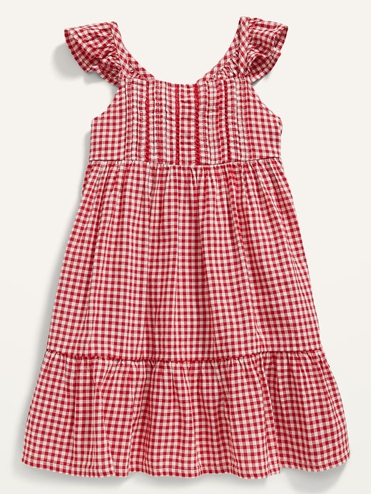View large product image 1 of 2. Ruffled Gingham Swing Dress for Toddler Girls