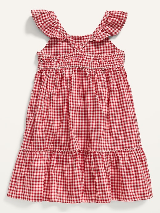 View large product image 2 of 2. Ruffled Gingham Swing Dress for Toddler Girls