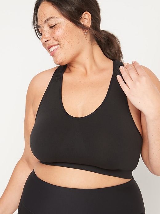 Image number 1 showing, Light Support Seamless Racerback Sports Bra 2X-4X