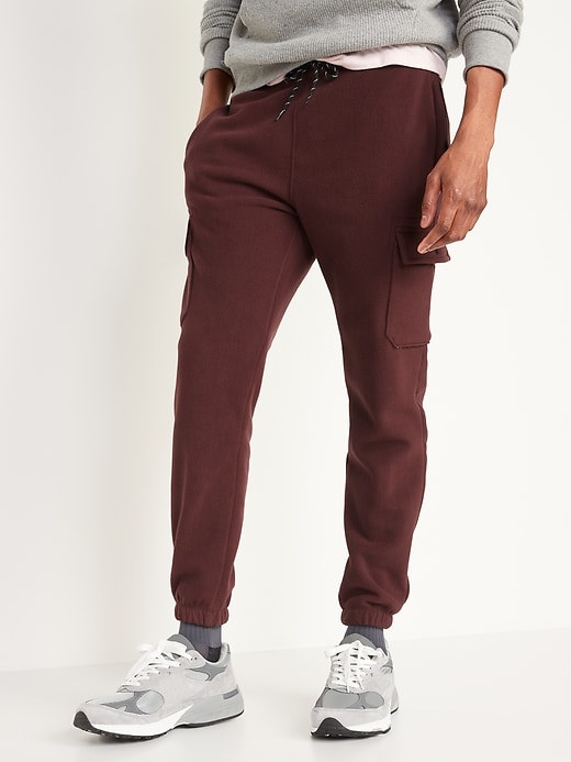 View large product image 1 of 2. Tapered Microfleece Jogger Cargo Sweatpants