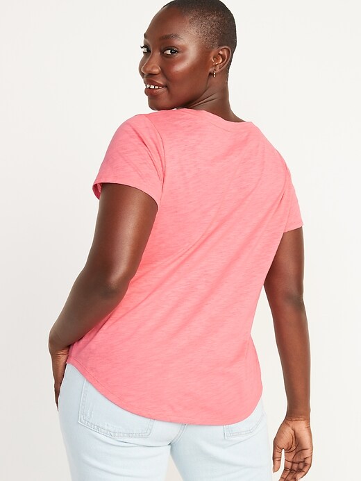 Image number 2 showing, EveryWear Slub-Knit Scoop-Neck T-Shirt for Women