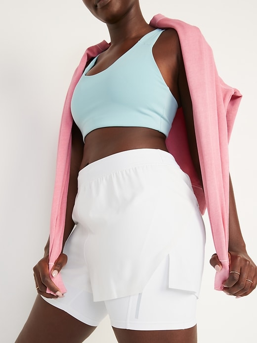 Image number 3 showing, High-Waisted 2-in-1 StretchTech Shorts -- 3-inch inseam