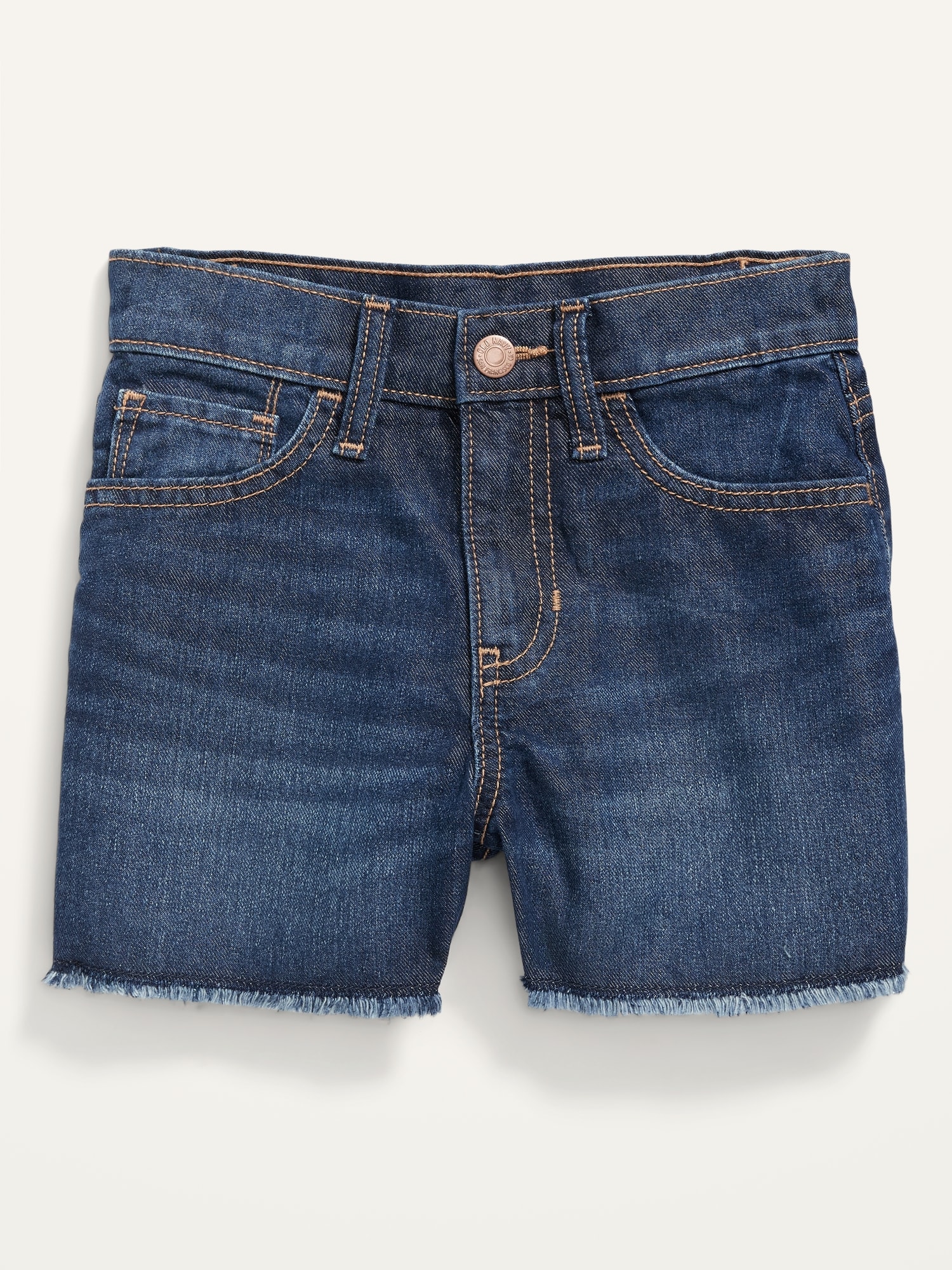 High-Waisted Frayed-Hem Jean Shorts for Girls