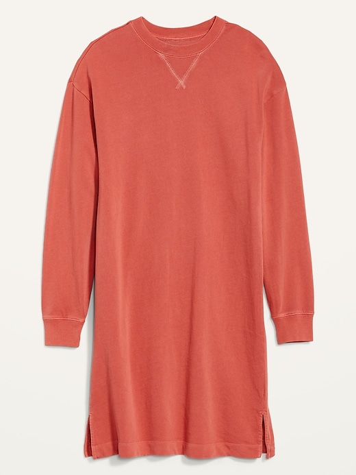 Image number 4 showing, Long-Sleeve Mini Sweatshirt Shift Dress