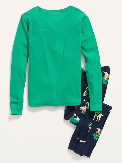 View large product image 2 of 4. Unisex Matching St. Patrick's Day Snug-Fit Pajamas for Kids