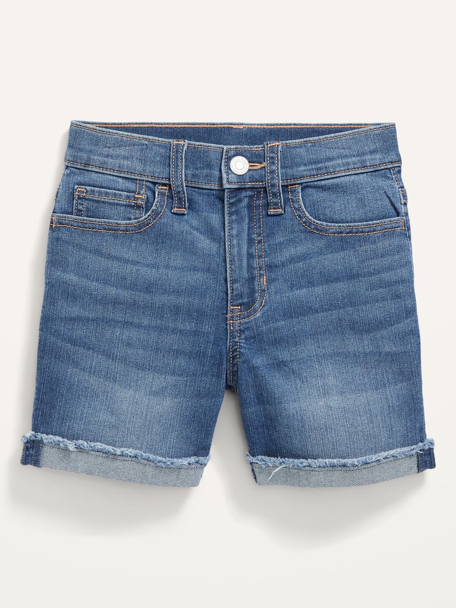 High-Waisted Roll-Cuffed Cut-Off Jean Shorts for Girls | Old Navy