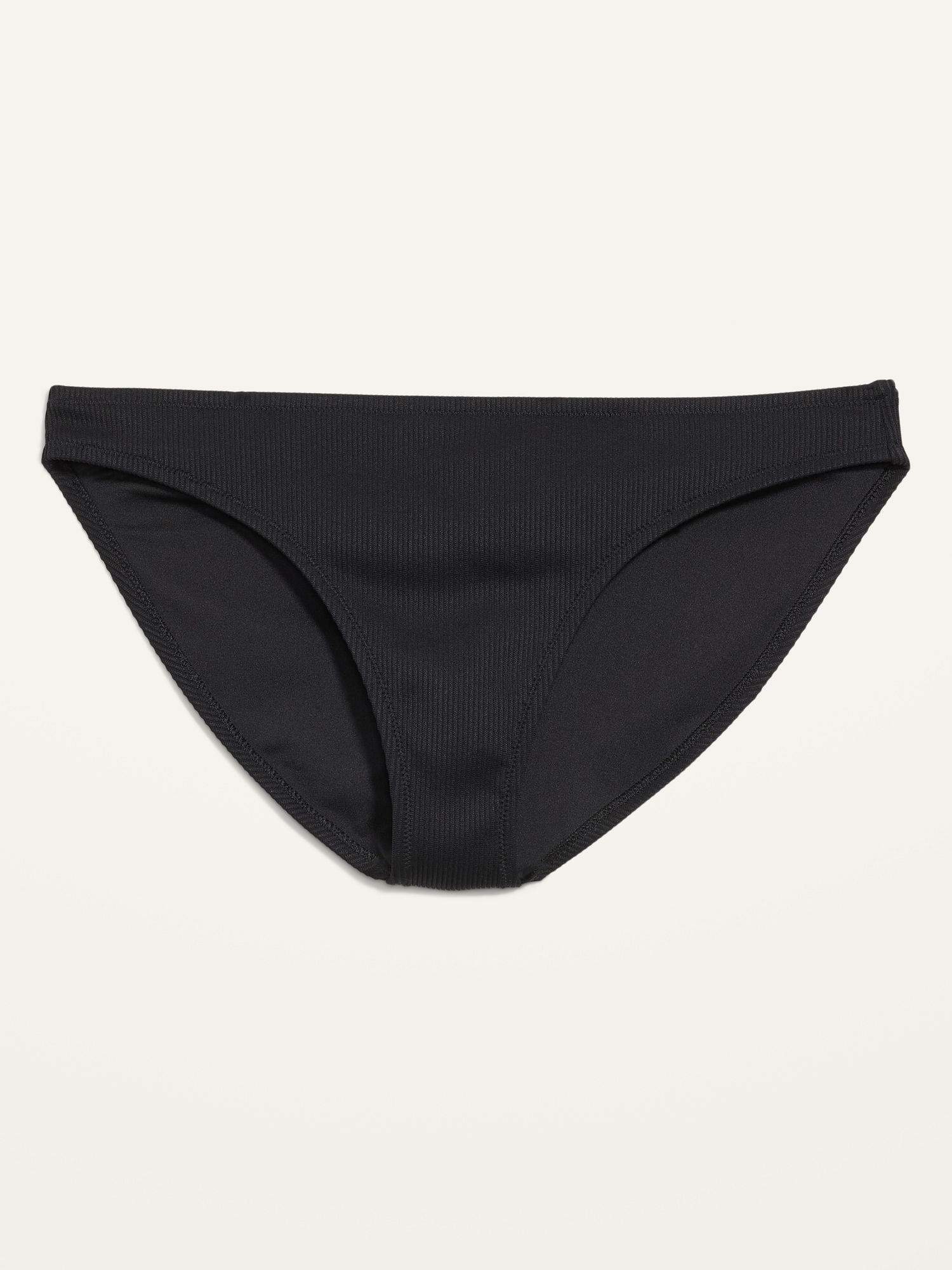 Low-Rise Classic Rib-Knit Bikini Swim Bottoms for Women | Old Navy
