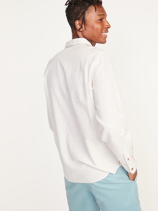 Image number 2 showing, Regular Fit Linen-Blend Everyday Shirt