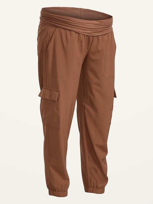 Image number 4 showing, Maternity Rollover-Waist StretchTech Cargo Pants