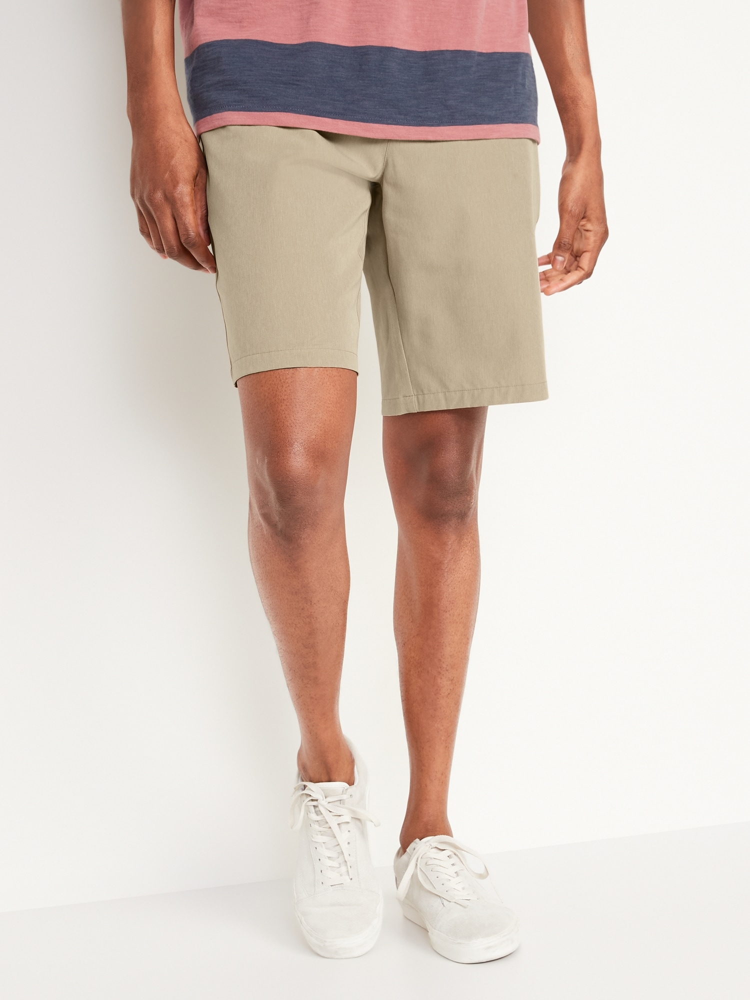 Old Navy StretchTech Go-Dry Cool Chino Shorts for Men -- 9-inch inseam beige. 1