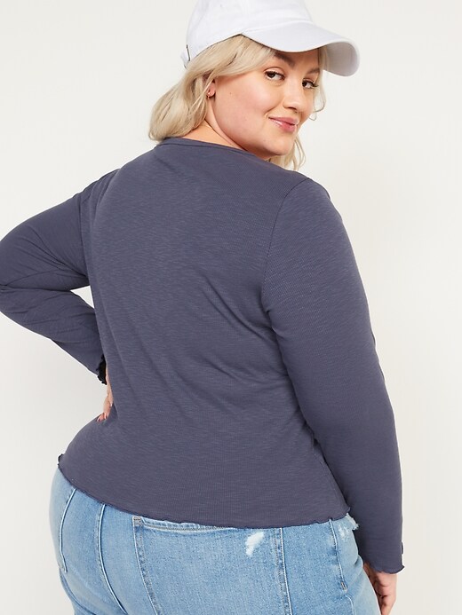Image number 8 showing, Slim-Fit Rib-Knit Long-Sleeve T-Shirt