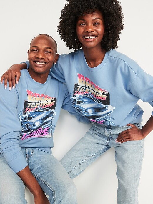 Old Navy Back to the Future&#153 "OutaTime" Gender-Neutral Sweatshirt for Adults. 1