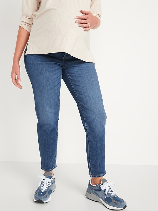 Image number 1 showing, Maternity Full Panel O.G. Straight Jeans