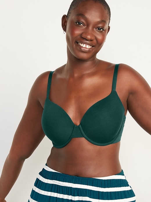 Image number 1 showing, Supima&#174 Cotton-Blend Full-Coverage Underwire Bra