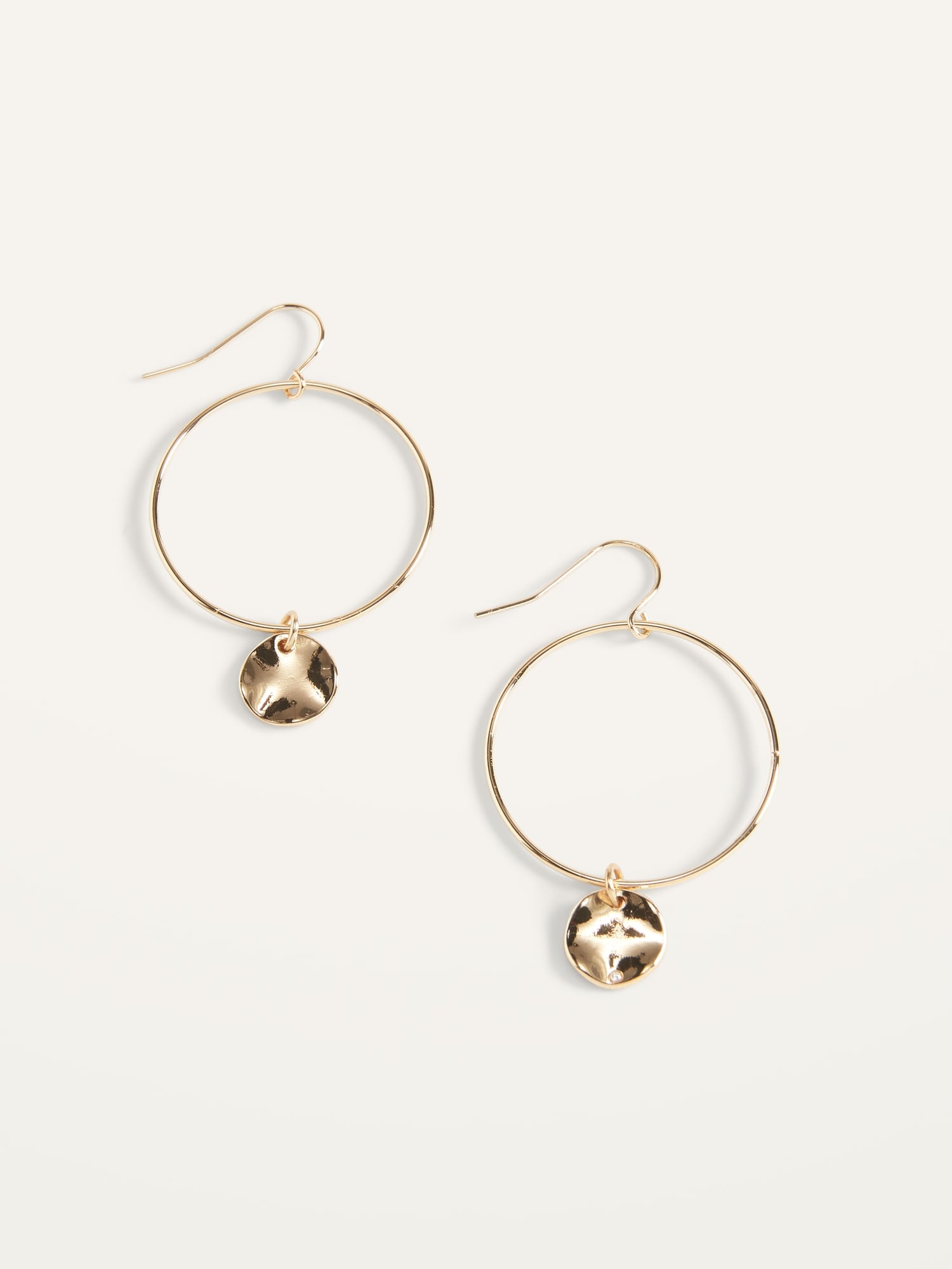 GoldToned Drop Hoop Earrings for Women Old Navy