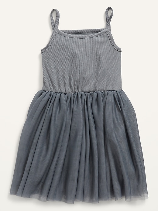 View large product image 1 of 1. Sleeveless Rib-Knit Tutu Dress for Toddler Girls