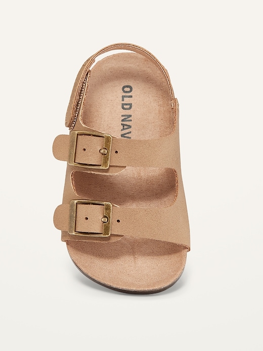 View large product image 2 of 4. Faux-Suede Double-Buckle Sandals for Baby