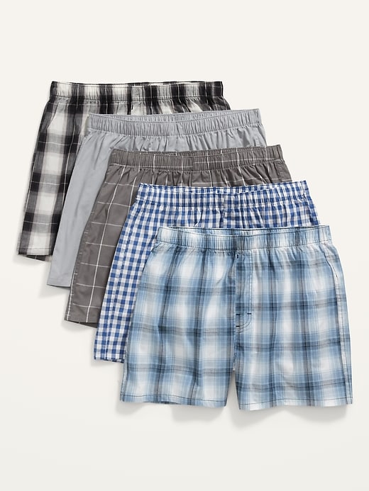 Old Navy - Soft-Washed Boxer Shorts 5-Pack for Men -- 3.75-inch inseam