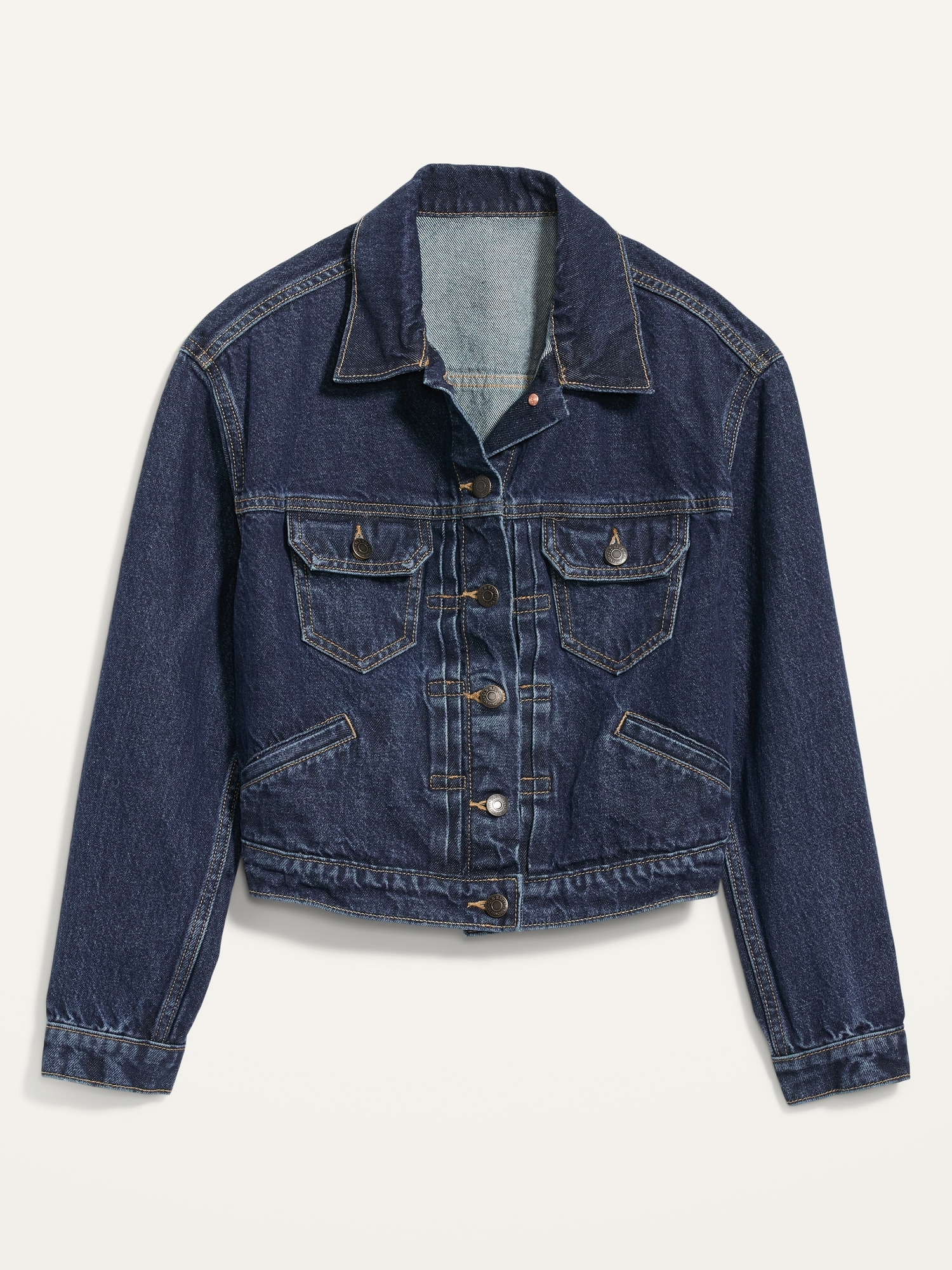 Long-Sleeve Cropped Jean Jacket for Women | Old Navy