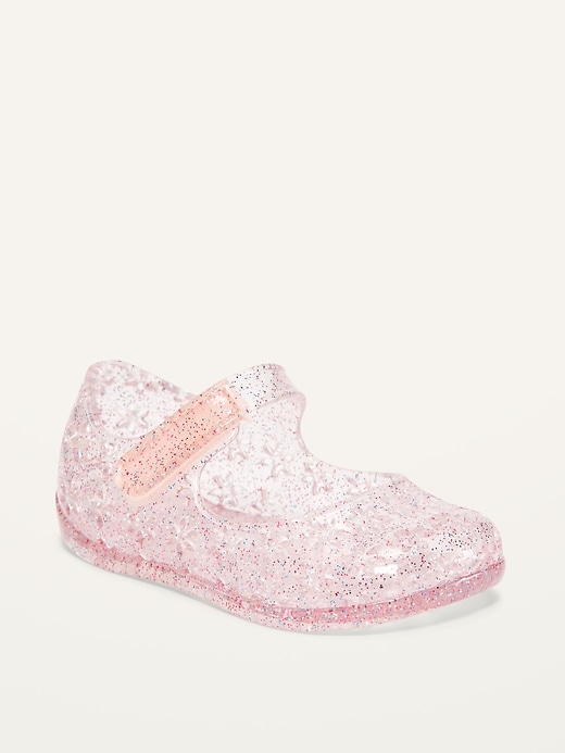 View large product image 1 of 1. Glitter-Jelly Mary-Jane Flats for Baby