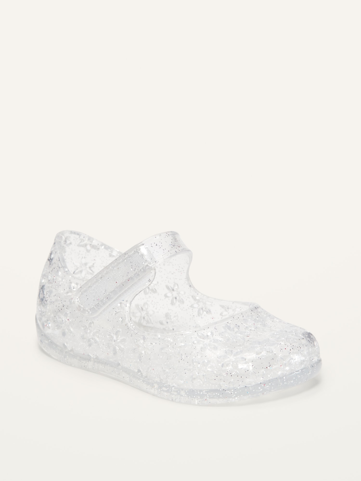 Glitter-Jelly Mary-Jane Flats for Baby