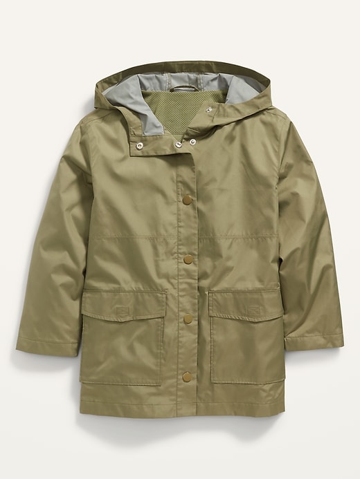 Water Resistant Hooded Rain Jacket for Girls Old Navy