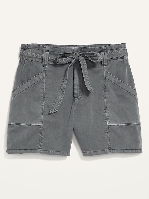Image number 4 showing, High-Waisted Twill Workwear Shorts for Women -- 4.5-inch inseam