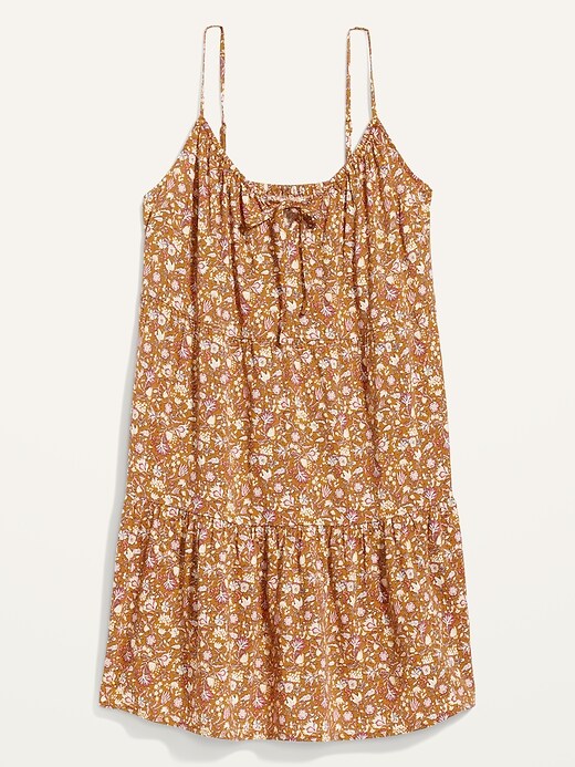 Image number 4 showing, Tiered Floral-Print Mini Cami Swing Dress for Women